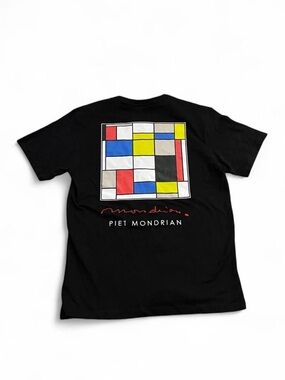 Rebel Vengeance Piet Mondrian Graphic T-Shirt Black Streetwear Art Tee Mens XL